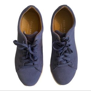 Cole Haan Women’s Grand Crosscourt II Sneakers Shoes Blue Suede Size 7.5 B